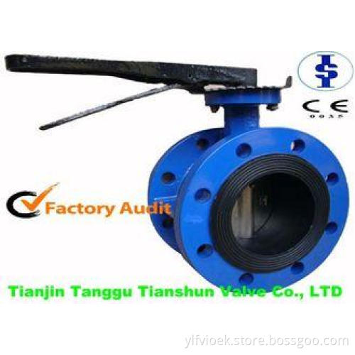 Stainless Steel Double Flanged Butterfly Valve Pneumatic Fo